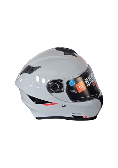 Mt Targo S Solid A12 Parlak Kapalı Kask Gri