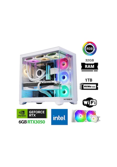 Xaser Sword X130 i7-12700KF 32 GB 1 TB SSD 6 GB RTX3050 Masaüstü Oyuncu Bilgisayarı