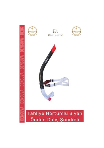 Eğitimşnorkeli Siyah Yüksek Kalite Silikon Tahliye Valfli Profesyonel Önden Dalış Havuz Eğitim Şnork Çok Renkli