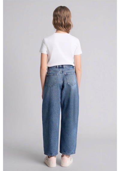 Defacto Baggy Fıt Geniş Paça Jean Pantolon Kız Çocuk G4650a826smnm28 Mavi-nm28