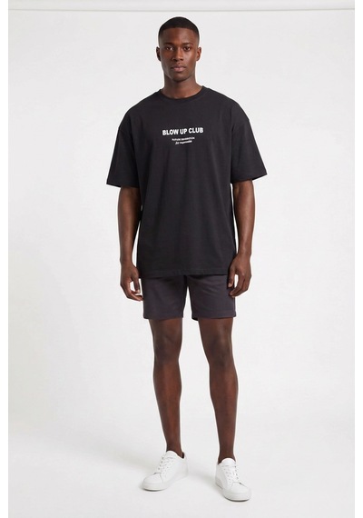 Blow Up Future Gen Club Oversize Erkek T-shirt 141236 Siyah