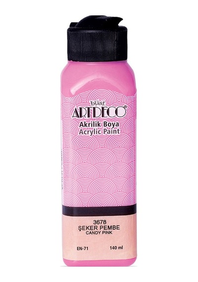 Artdeco Akrilik Boya 140 Ml Şeker Pembe 070r-3678 Çok Renkli