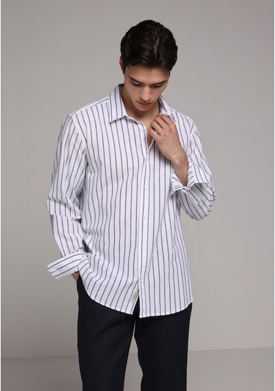 Colin's Colins Regular Fit Shirt Neck Çizgili Erkek Lacivert Uzun Kol Gömlek Cl1080092 Q1.v2 Nav Colin's Colins Regular Fit Shirt Neck Çizgili Erkek Lacivert Uzun Kol Gömlek Cl1080092 Q1.v2 Nav