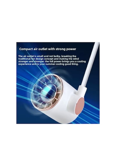 Boyun Fan Esnek Taşınabilir Usb Şarjlı 3 Kademeli Ergonomik Boyun Fanı Vantilatör Soğutucu A