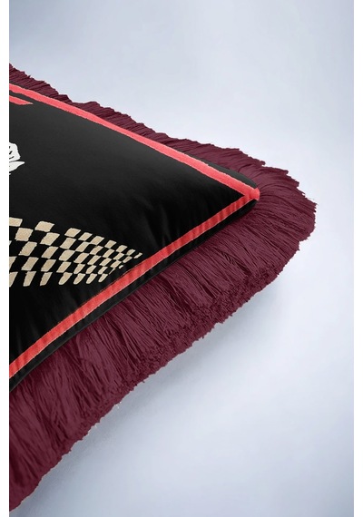 Modern Sanat Saçaklı Yastık Kılıfı-satranç Figürlü Siyah Altın Renkli Retro Püsküllü Kırlent Kılıfı Ayışığı Nil Mavisi Modern Sanat Saçaklı Yastık Kılıfı-satranç Figürlü Siyah Altın Renkli Retro Püsküllü Kırlent Kılıfı Ayışığı Nil Mavisi