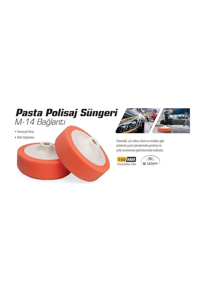 Meşem M-14 Pasta Cila Polisaj Süngeri 150 Mm