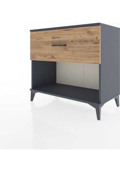 Hyperion Şifonyer Tek Çekmeceli 88x44x80 Antrasit-çam Antrasit