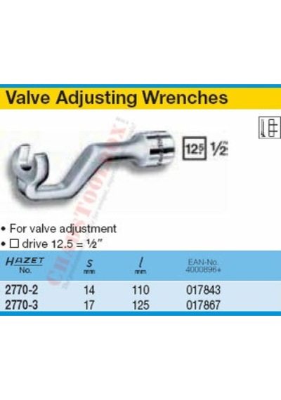 Hazet 2770-3 Mercedes-benz Subap Ayar Anahtarı 125 MM