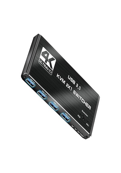4kvm421 Kvm Switch 2x1 Hdmı 2.0 4k Ultra Hd 2160p Usb 3.0 Hdcp 2.3 Hdr10 400mhz Hız