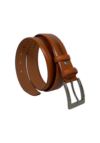 Süzer Deri Taba Hakiki Deri Ortası Dikişli 3.5 Cm.lik Klasik Erkek Kemer - 208-62-22ks Taba
