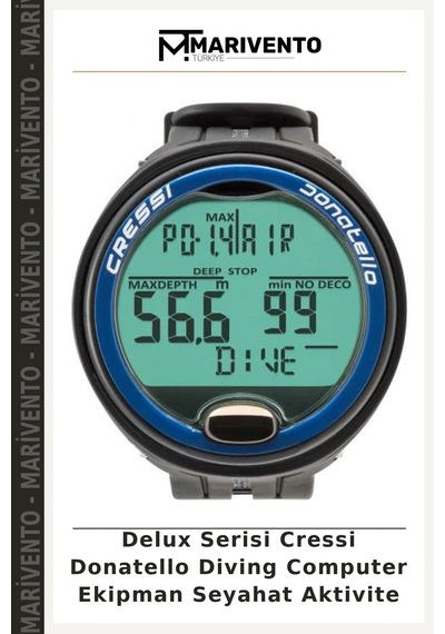 Delux Serisi Cressi Donatello Diving Computer Ekipman Seyahat Aktivite Black - Sılver
