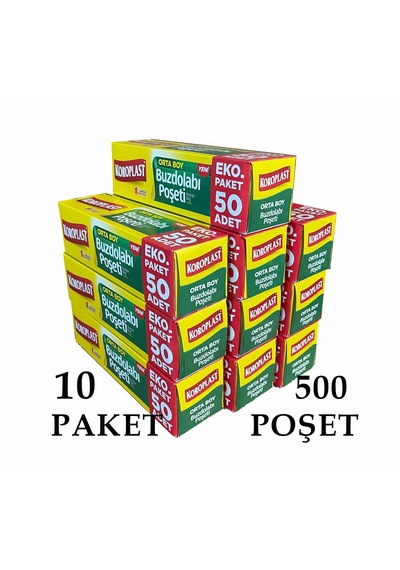 Koroplast Orta Boy Buzdolabı Poşeti 10 x 50'li