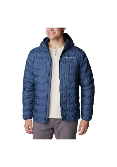 Columbia Delta Ridge Down Hooded Erkek Mont - Wo0954 Mavi