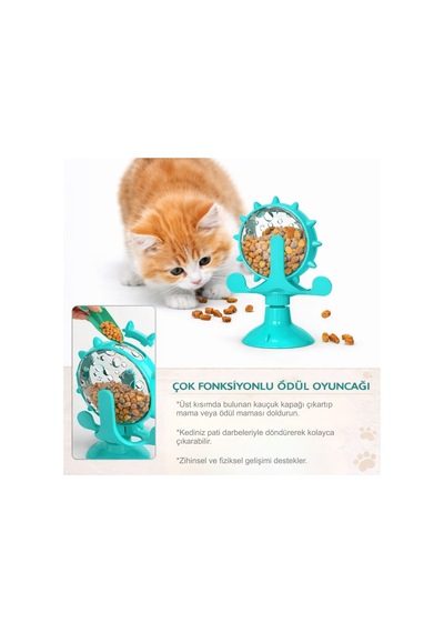 Triline Akıllı Kedi Oyuncağı Mama Dağıtıcı Zeka Geliştirici İnteraktif Yavaş Besleme Özellikli