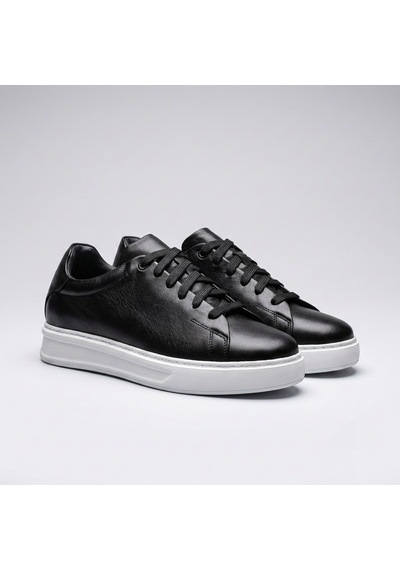 Marcobranchını Bağcıklı Sade Model Düz Kalın Taban Erkek Sneaker Ayakkabı 614055m Sıyah