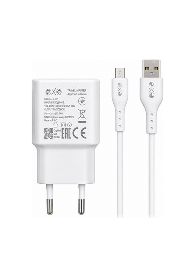 Exe E-307 2.1a Usb Seyahat Şarj Adaptörü Micro Usb Kablolu