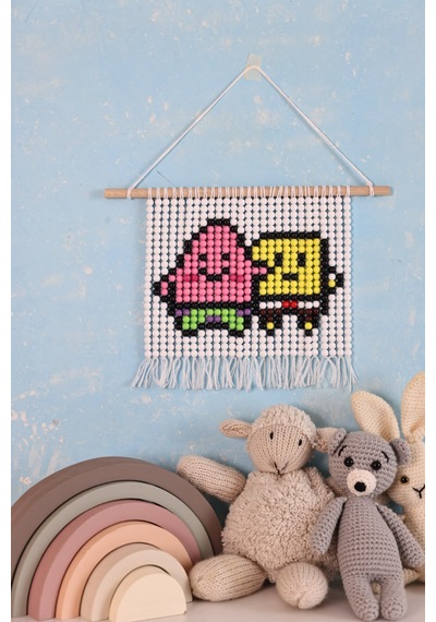 Fiskos.tr Sünger Bob Ve Patric Pixel Tablo Bonck Kendin Yap Kiti