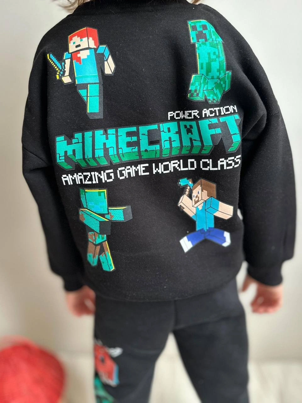Miniko Kids Erkek Çocuk Minecraft Modelli 3 İplik Şardonlu Eşofman Takımı Siyah Miniko Kids Erkek Çocuk Minecraft Modelli 3 İplik Şardonlu Eşofman Takımı Siyah
