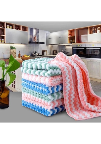 Mucit Home 3 Adet Mikrofiber Yumuşak Dokulu 30 30 Cm Mutfak Bezi Leke Tutmaz Koku Yapmaz Çok Renkli