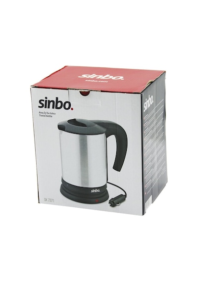 Sinbo Sk-7371 12v Araç İçi Kettle Paslanmaz Çelik Su Isıtıcısı 0.8lt 120w Çakmaklık Fişli Plastik Kapak - Kulp 5570