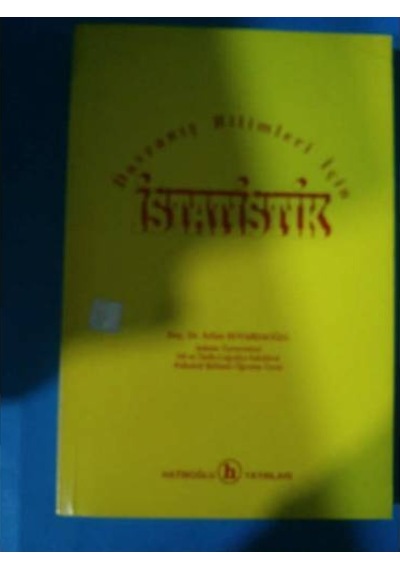 Davranış Bilimleri için Istatistik 1994 Yılı Basım