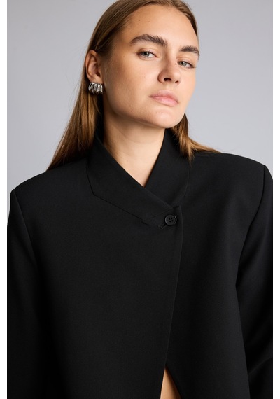 Defacto Oversıze Hakim Yaka Blazer Ceket H1118ax26aubk81 Siyah-bk81