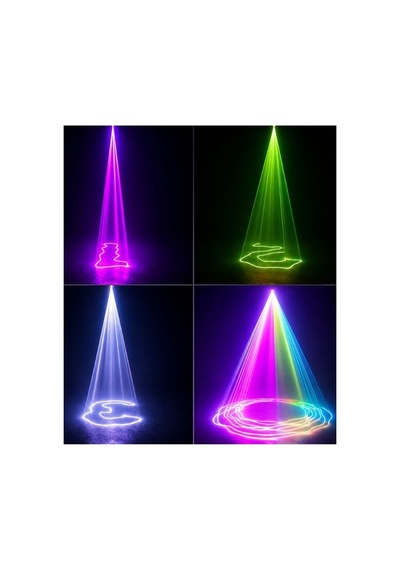 Dj Lazer Rgb Işık Projektörü 500mw Dmx Kontrollü Sahne Aydınlatma