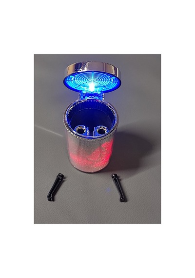 7 Renk Rgb Led Işıklı Kapaklı Araç İçi Küllük Universal Lüks Otomobil Küllüğü