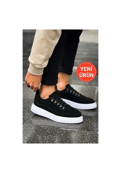 Khi-zai Erkek Bağcıklı Esnek Yürüyüş Destekli Hafif Spor Ayakkabı Siyah