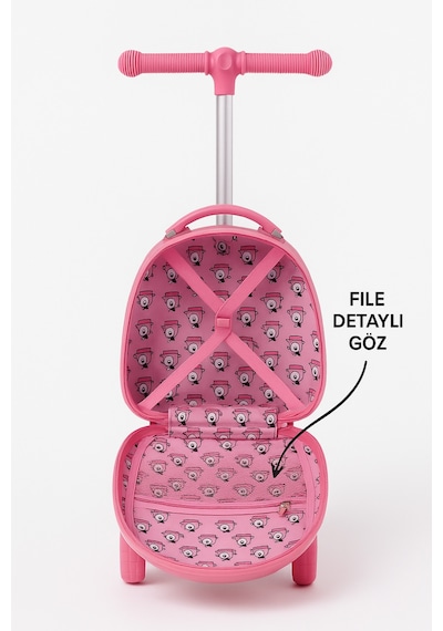 Heybee Luggages Heybee Sevimli Canavar Scooter Pembe Çocuk Valiz Diğer