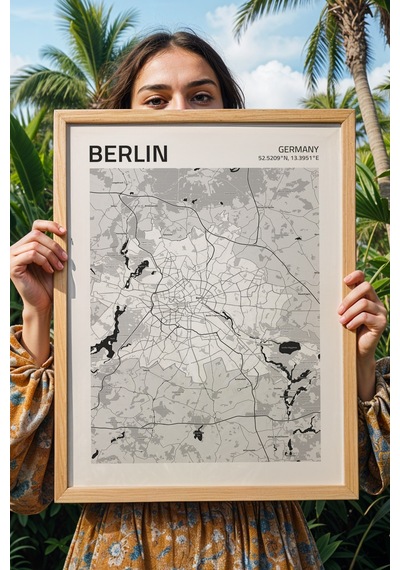 Berlin Almanya Germany Haritası Çerçeveli Tablo Lüks Salon Ofis Duvar Dekorasyonu Hediyelik Tablo Kayın Berlin Almanya Germany Haritası Çerçeveli Tablo Lüks Salon Ofis Duvar Dekorasyonu Hediyelik Tablo Kayın