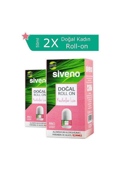 Siveno Kadınlar için Doğal Roll-On 50 ML x 2