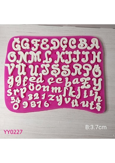 Yy0227 Büyük-küçük Harf Rakam Silikon Kalıp