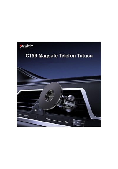 Tr C156 Izgara Klipsli Manyetik Magsafe Araç Tutucu - Siyah 389104 Genel