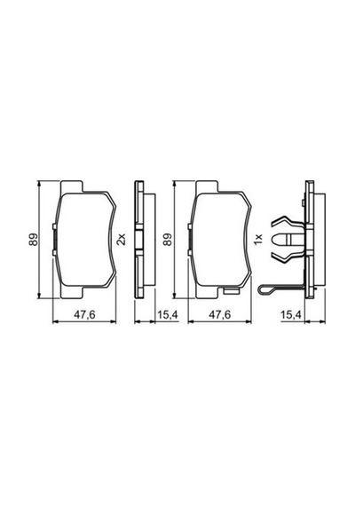 Honda Cr-v 2.2ctdı 2005-2006 Bosch Arka Balata 24231