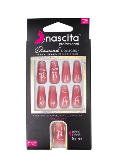 Nascita Diamond Taşlı Takma Tırnak 24'lü Set Nasnaıl00254
