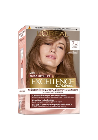L Oréal Paris Excellence Creme Nude Renkler Saç Boyası 7u Nude Kumral - 5 Adet Tarı
