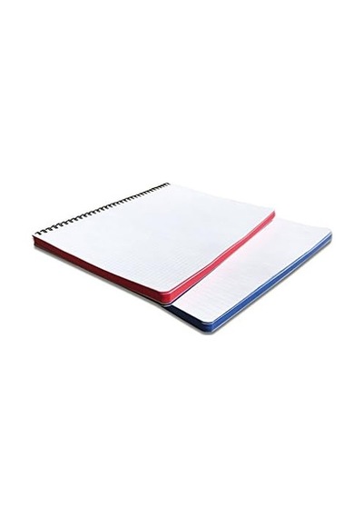 2018044/1 Polygonal Esnek Karton Kapak, Siyah Spiralli Renkli Kenar Boyama Çizgili Flamingo 103 Ivory