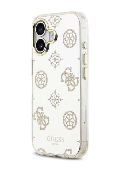 Apple Uyumlu iPhone 17 Kılıf Guess Lisanslı Metal Kamera Çerçeveli Simli Peony Aynalı Kapak Gold Gold