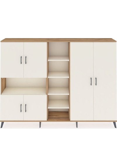 Arges Dolap 13 Raflı 6 Kapaklı 220x30x163 Çam-aytaşı Çam-aytaşı