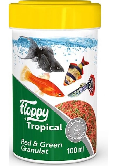 Floppy Tropical Red Green Balık Yemi 100 Ml