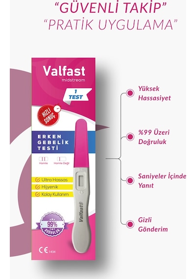 Erken Gebelik Testi Hızlı Hamilelik Testi 2 Adet