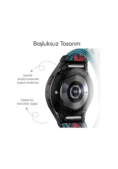 One-click Elastik Bohem Serisi 20mm Kordon Samsung İle Uyumlu Galaxy Watch 7/6/5/4/fe Serisi İçin Kumaş Kayış 40mm/44mm Watch 6/4 Classic 47/43/42mm Ve Watch 5 Pro 45mm Uyumlu Çok Renkli