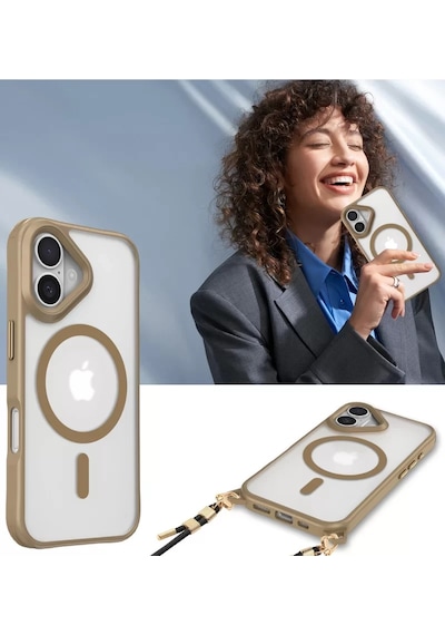 Newface Apple Uyumlu İphone 16 Plus Kılıf Enka Magsafe Silikon Kılıf - Lacivert - Özel Seri 8683140828318