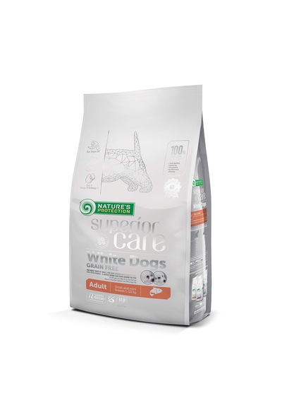 Nature's Protection Superior Care Beyaz Tüylü Köpekler İçin Tahılsız Somonlu Küçük Irk Köpek Maması 17kg