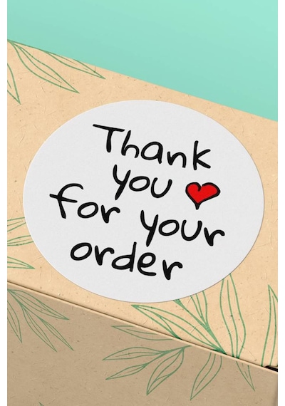 Thank You For Your Order Kargo Paketleme Sticker 3x3cm St2119 Çok Renkli