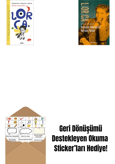 Lorca Bütün Oyunları 4 + Bernarda Alba Nın Evi Mariana Pineda + Okuma Sticker'ları