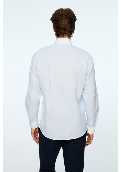 Morven Erkek A. Mavi Slim Fit Dik Yaka Gömlek 26mc004065311 A. Mavi