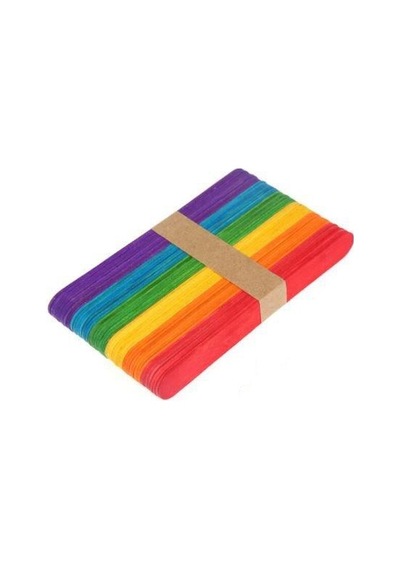 Ahşap Dil Çubuğu Renkli 50'Li Paket 150X18 Mm