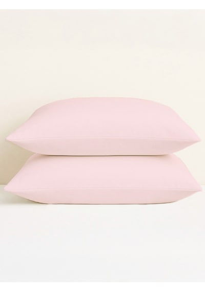 Purecomfort %100 Doğal Pamuk 2'li Yastık Kılıfı Seti Toz Pembe Toz Pembe
